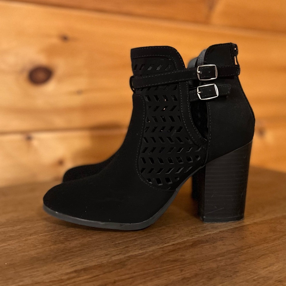 Block Heel Western Booties